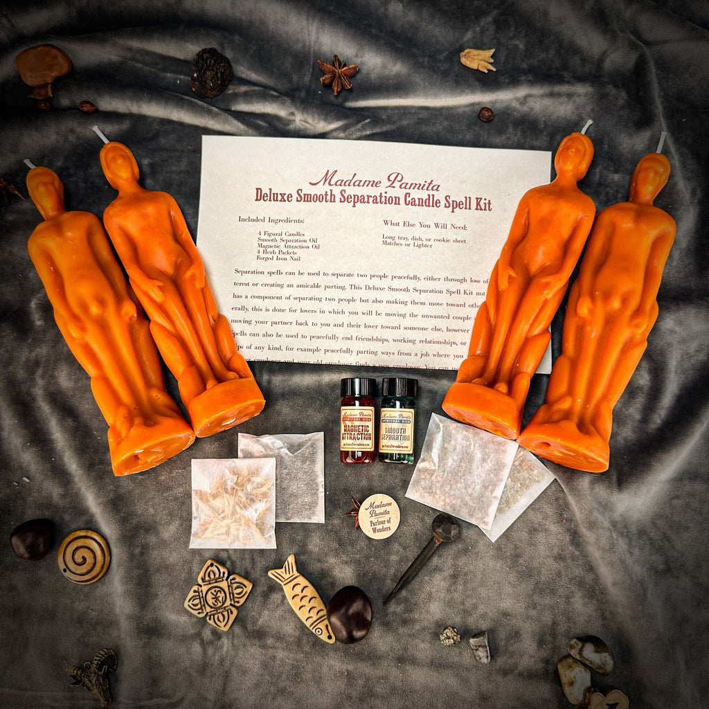 Deluxe Smooth Separation Candle Spell Kit - Human/Male | Peaceful Parting & Love Direction by Parlour of Wonders