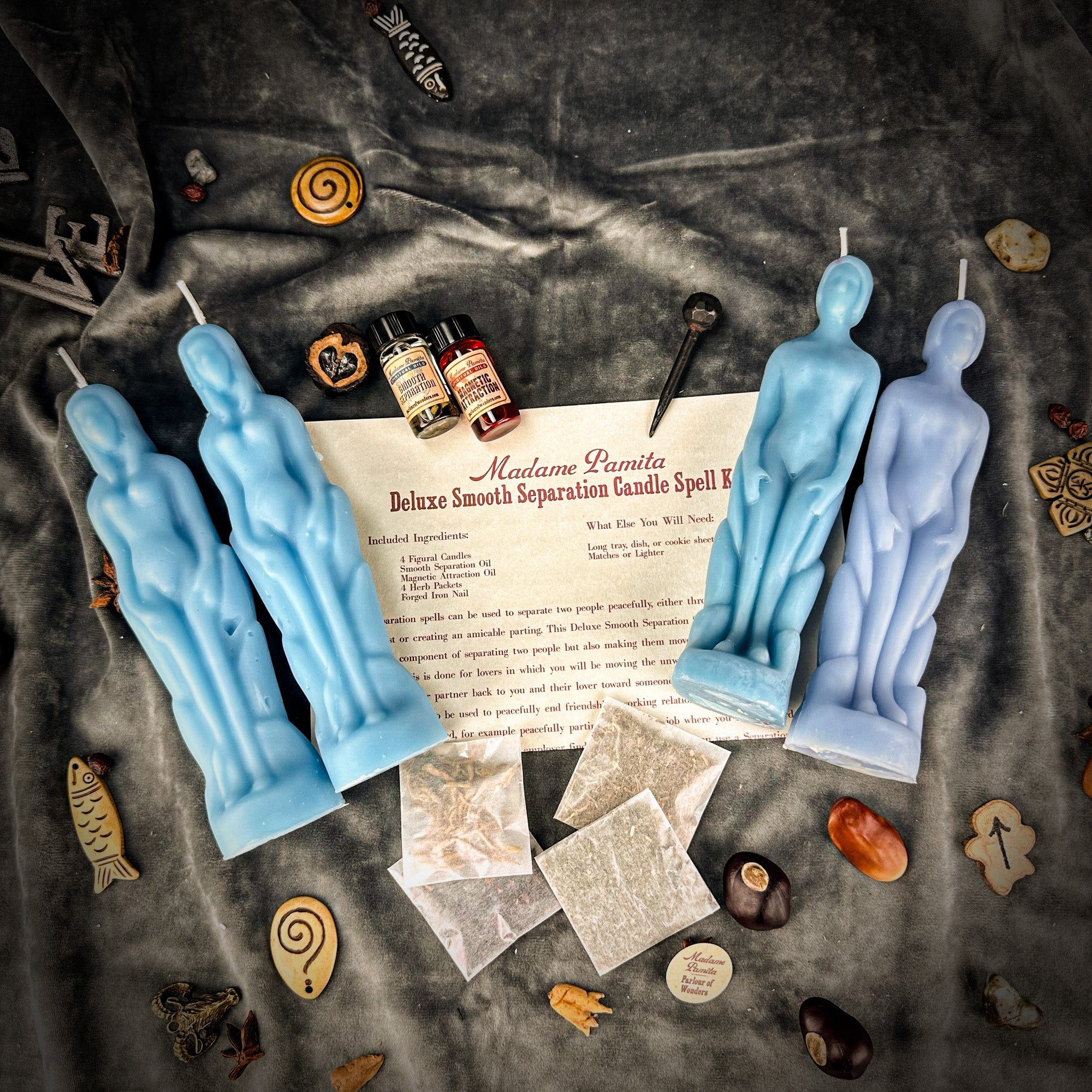 Deluxe Smooth Separation Candle Spell Kit - Human/Female | Peaceful Parting & Love Direction by Parlour of Wonders