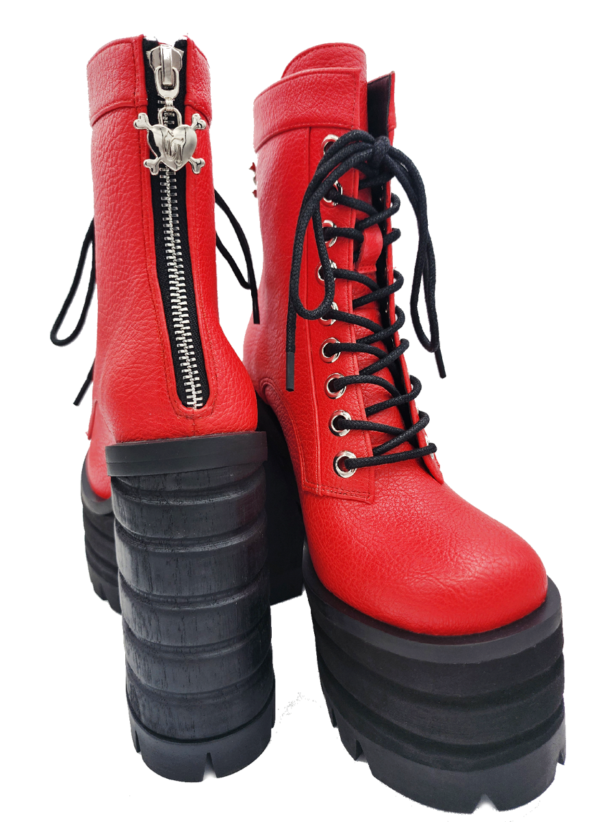 Diesel Boot - Red by Charla Tedrick
