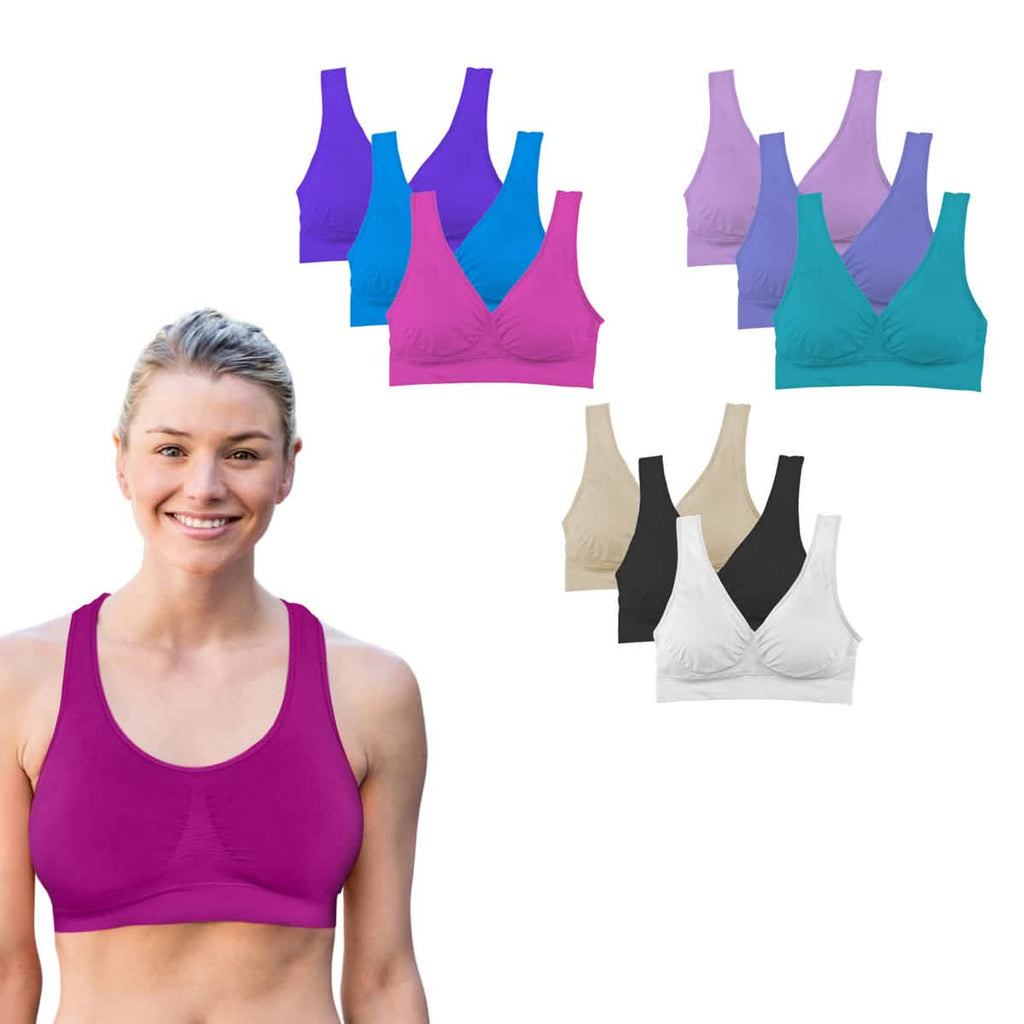 3 Pack: Seamless Lightweight Comfort Bras by DailySale