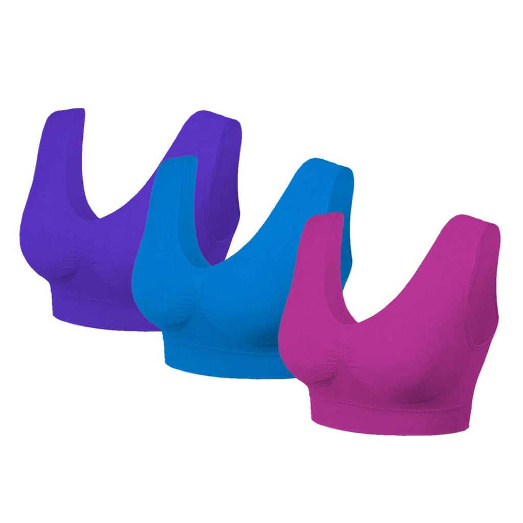 3 Pack: Seamless Lightweight Comfort Bras by DailySale