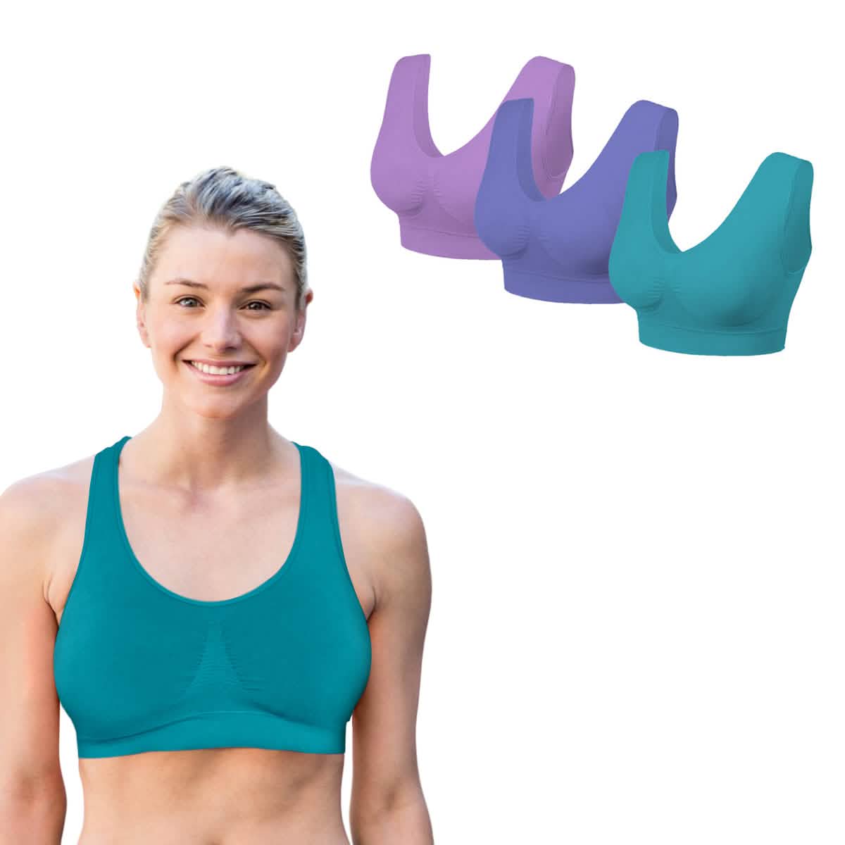 3 Pack: Seamless Lightweight Comfort Bras by DailySale