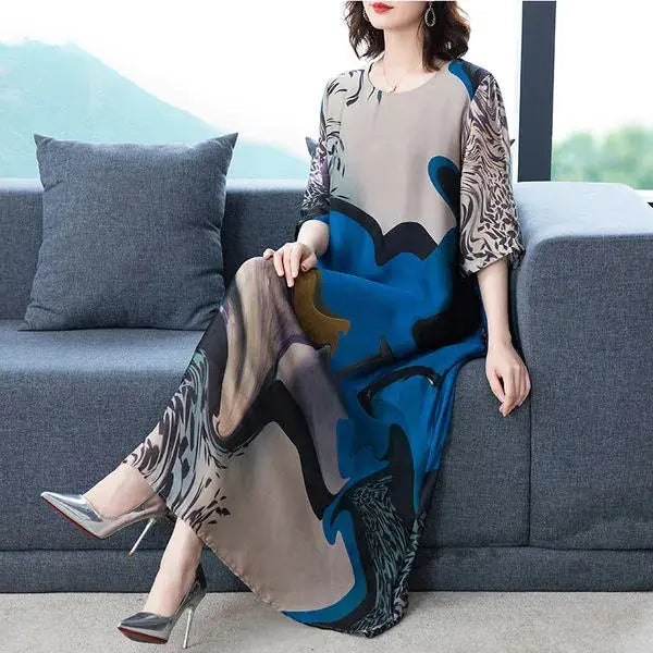 Plus Size Printed Dress for Women by Trendy Attic Store01