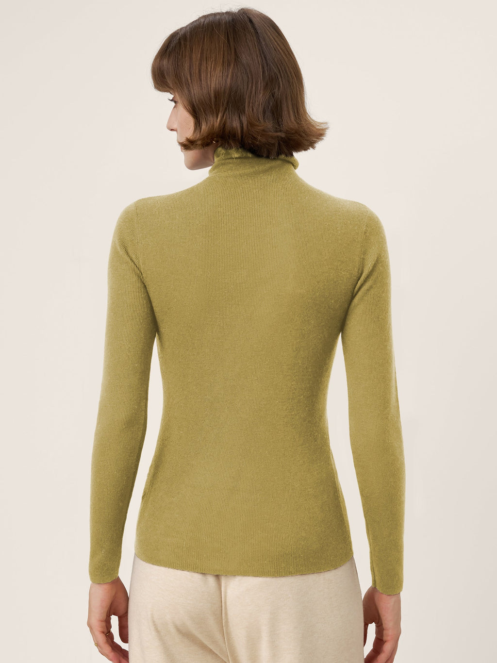 100% Extra-Fine Merino Wool Turtleneck Knit Sweater JOLENE by LINTICO