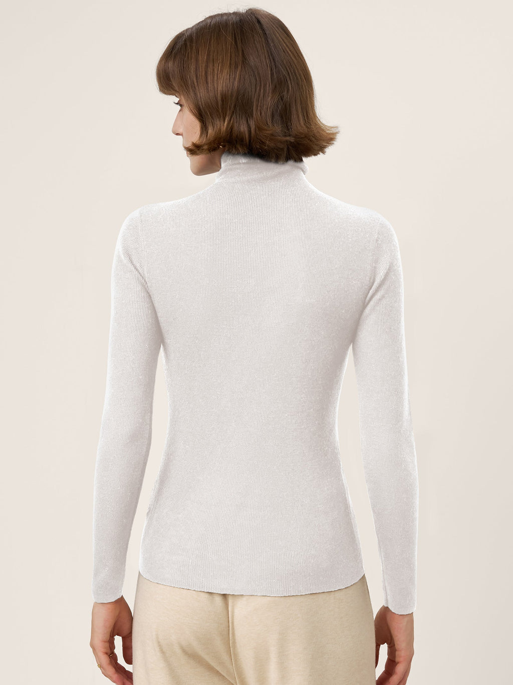 100% Extra-Fine Merino Wool Turtleneck Knit Sweater JOLENE by LINTICO