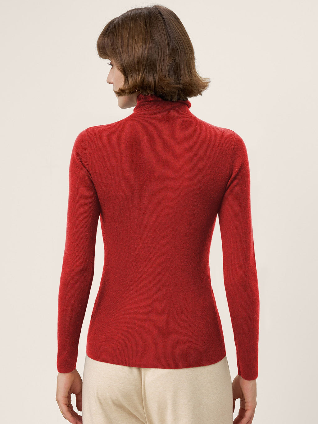 100% Extra-Fine Merino Wool Turtleneck Knit Sweater JOLENE by LINTICO