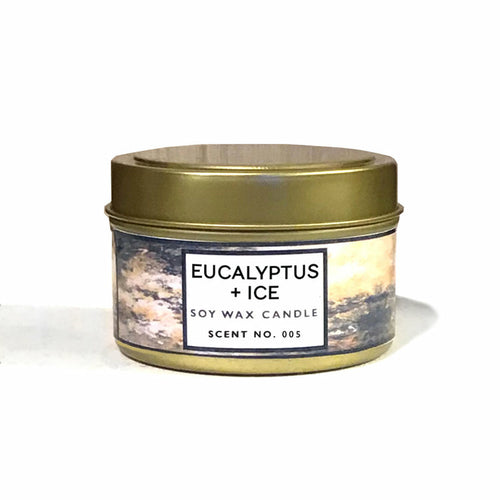 Eucalyptus + Ice Soy Wax Candle by Indigo Poseidon