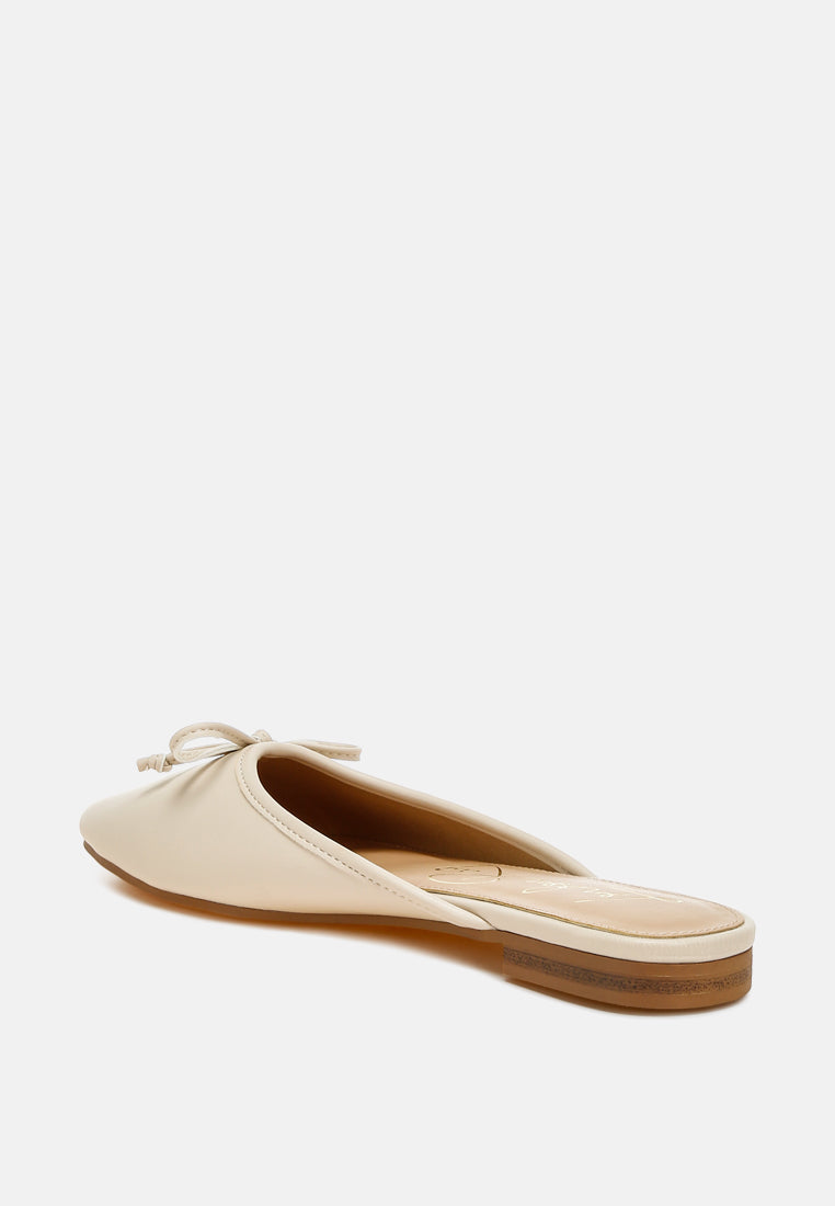 Eras Bow Slip-On Flat Mules by London Rag