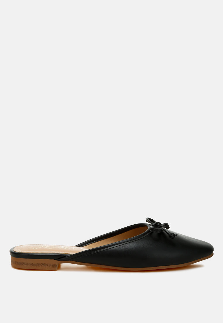 Eras Bow Slip-On Flat Mules by London Rag
