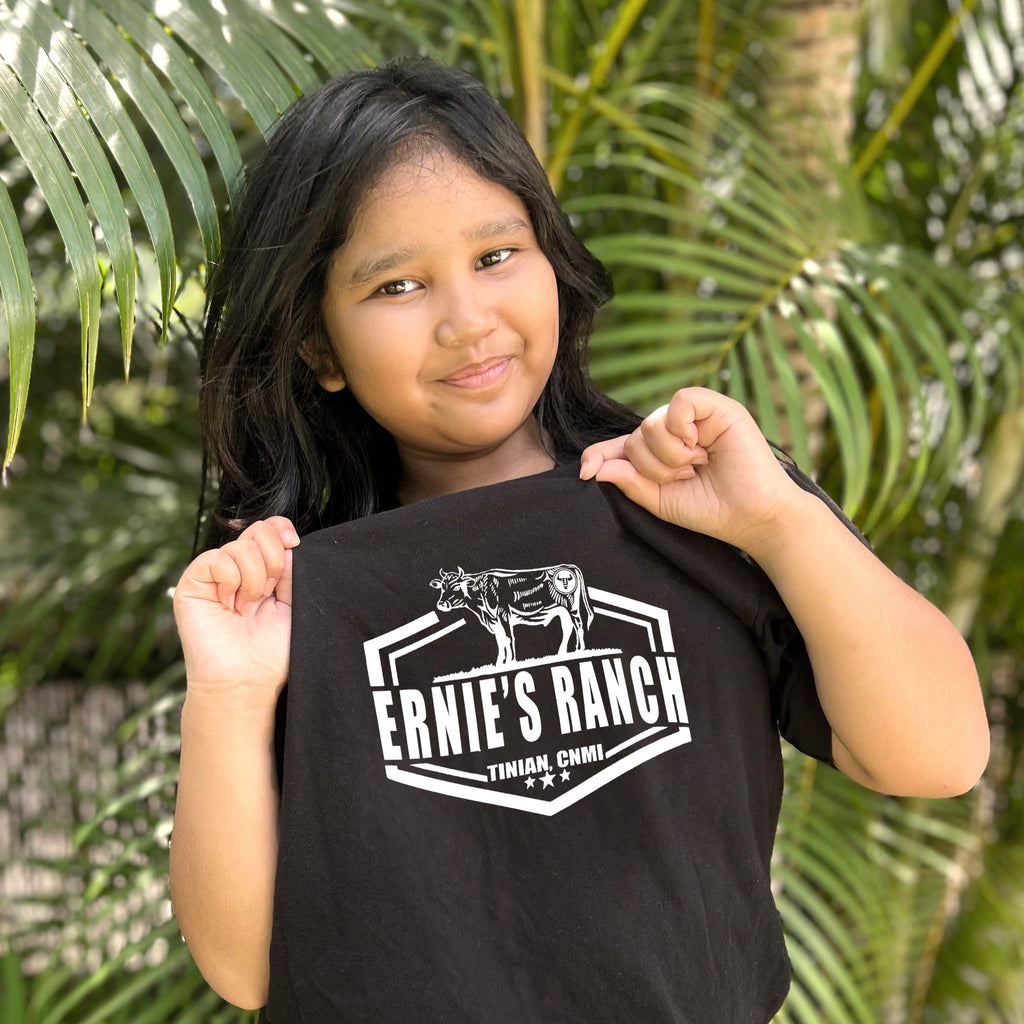 Ernie's Ranch Classic Dark Tee- YOUTH (Black or Navy) (100% Organic Cotton) by Coco Eve Creative