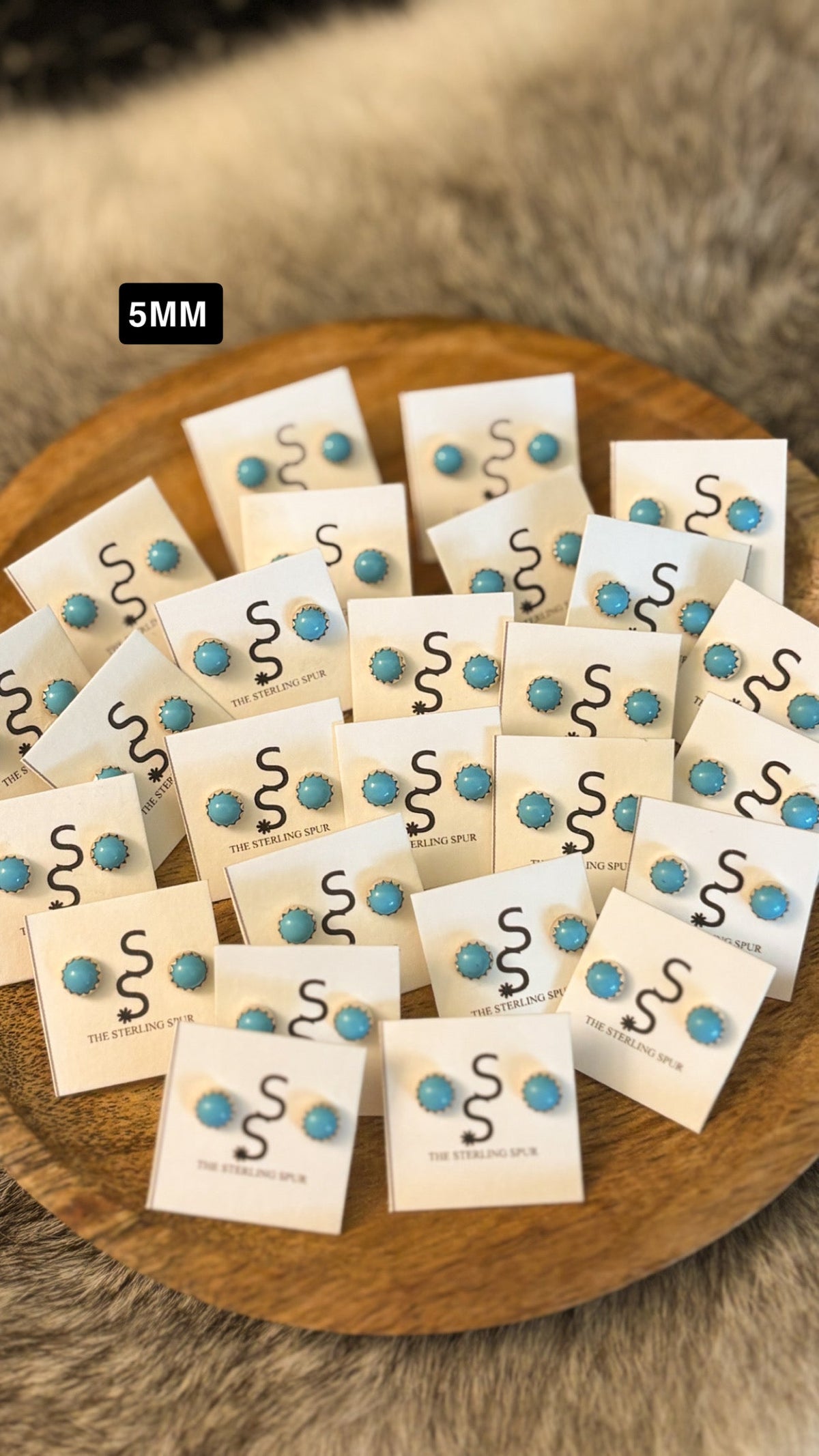 TURQUOISE STUDS BY LINDA YAZZIE by The Sterling Spur