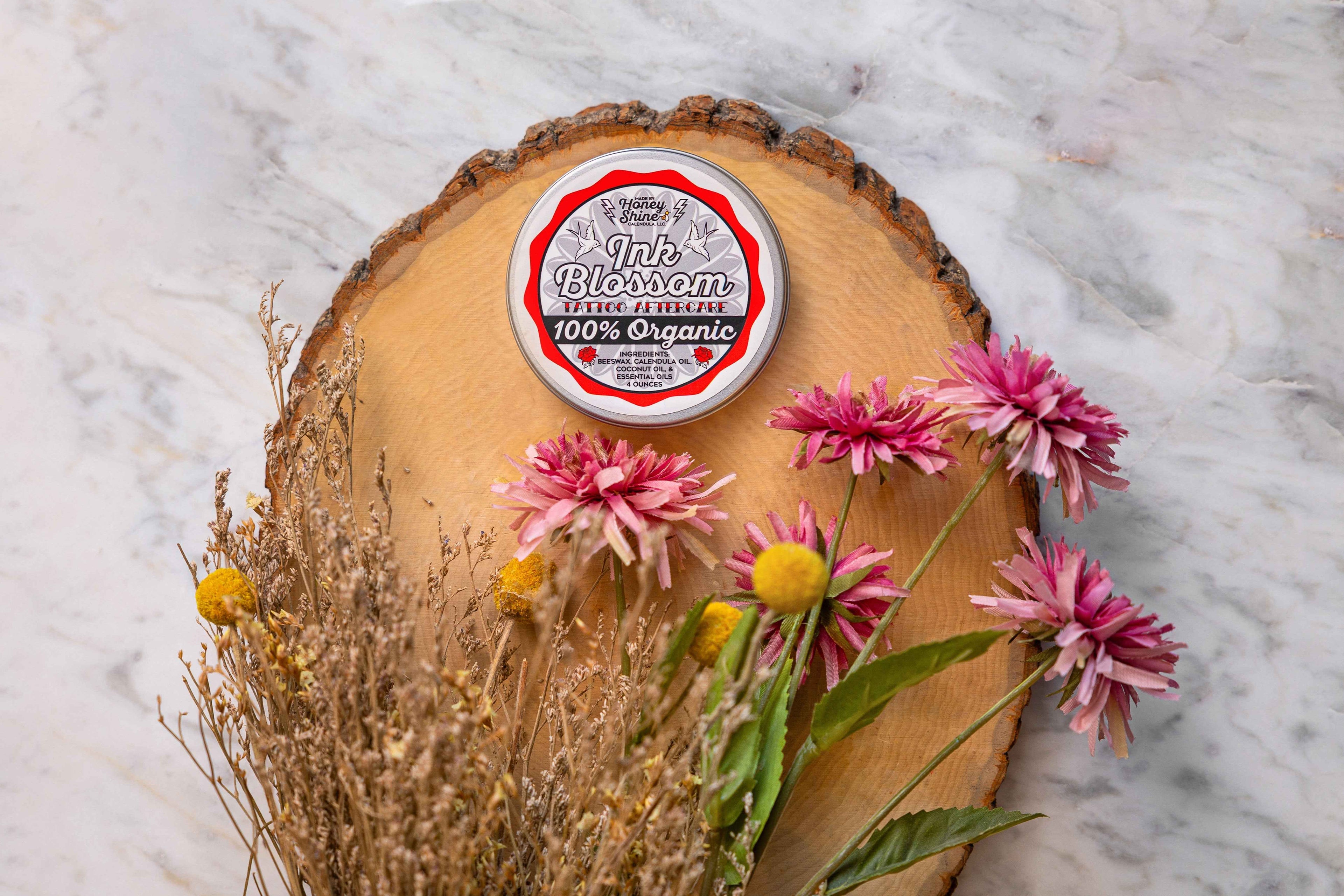Ink Blossom Tattoo Aftercare by Danielle Rae Calendula Co