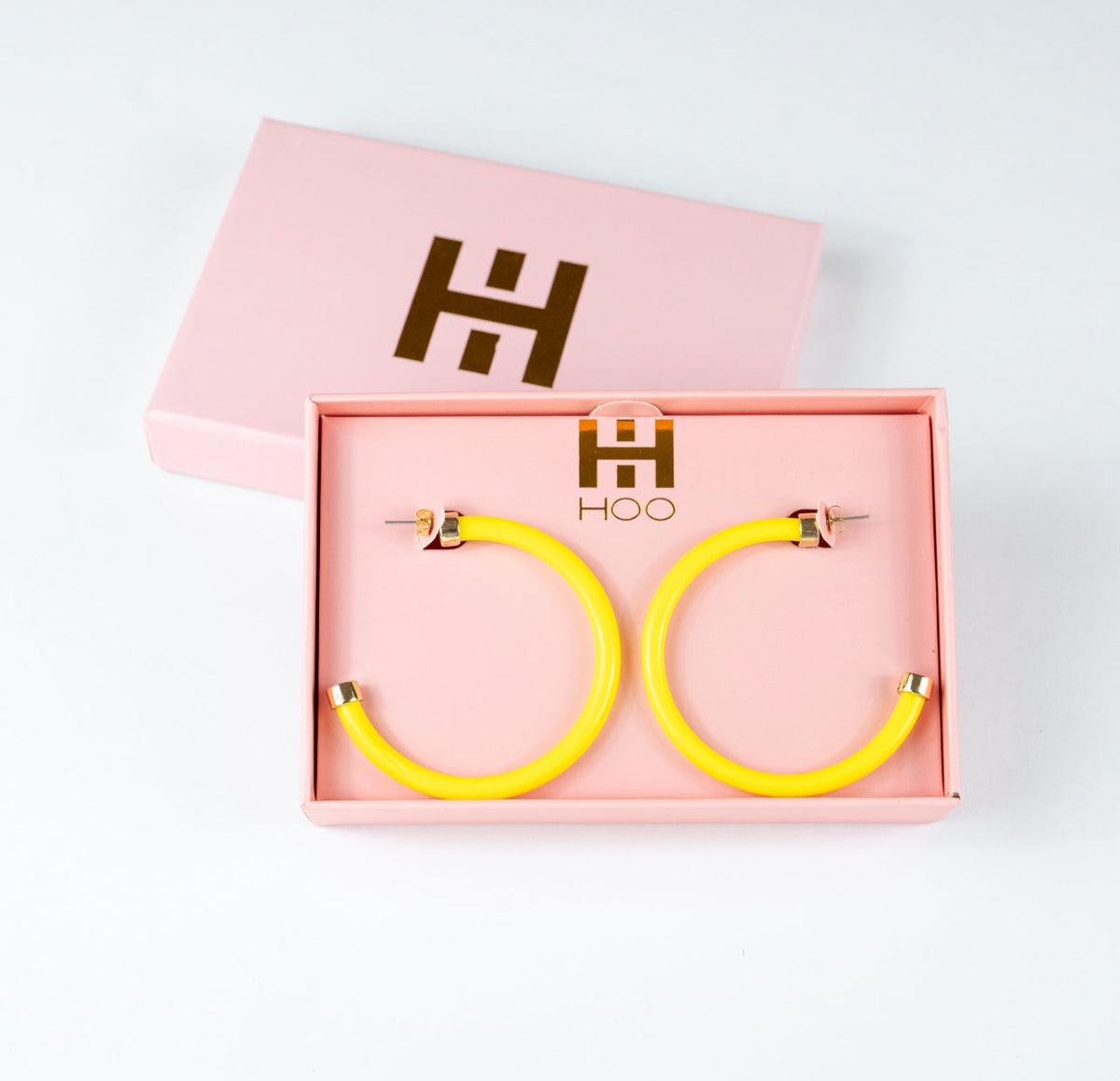 Yellow Hoop Earrings by hoohoops