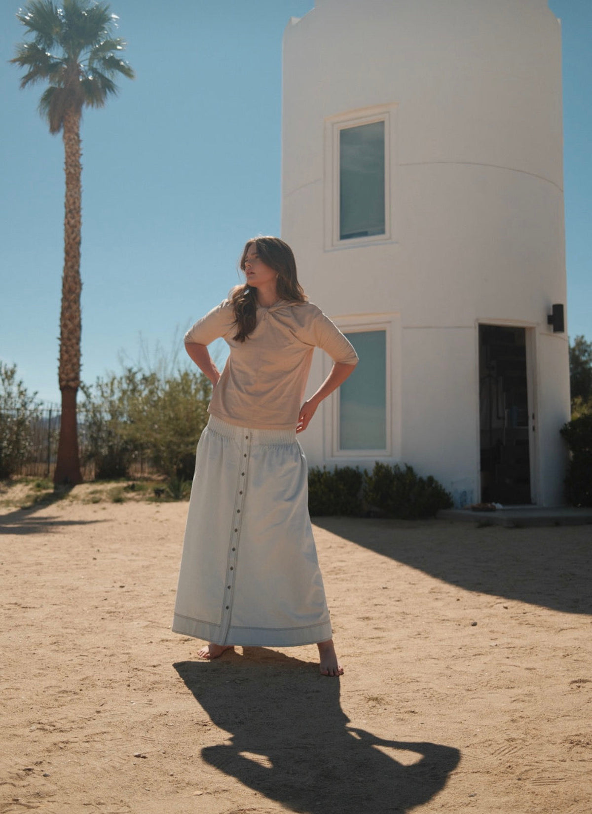 WASHED TENCEL SKIRT by profile-nyc