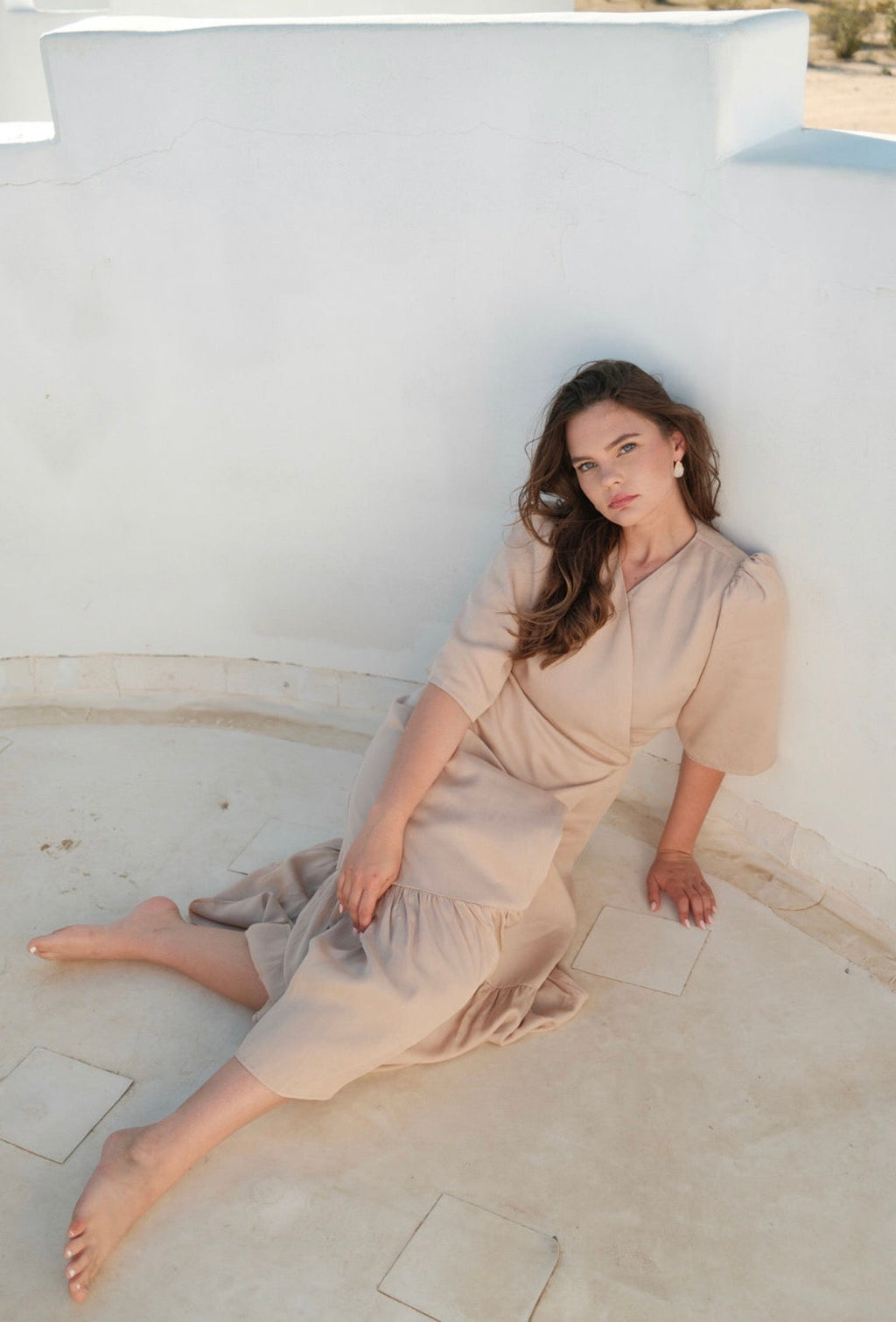 WRAP RUFFLE DRESS by profile-nyc