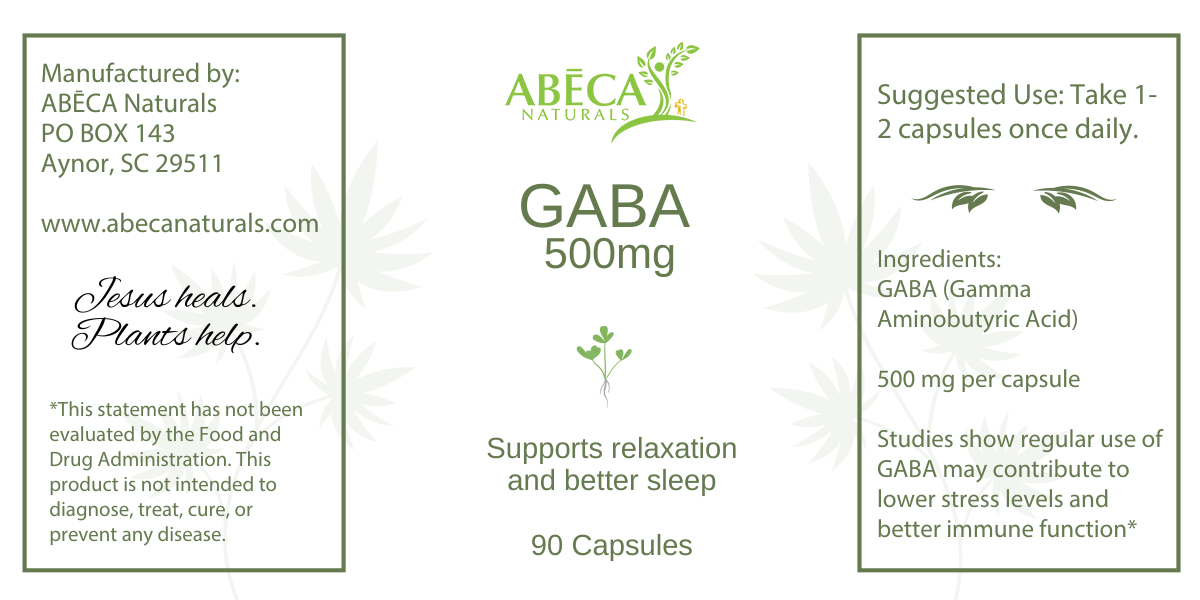 GABA Capsules by ABĒCA Naturals