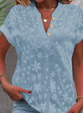 Ellen Floral Print Short Sleeve Blouse by Trendy Attic Store01