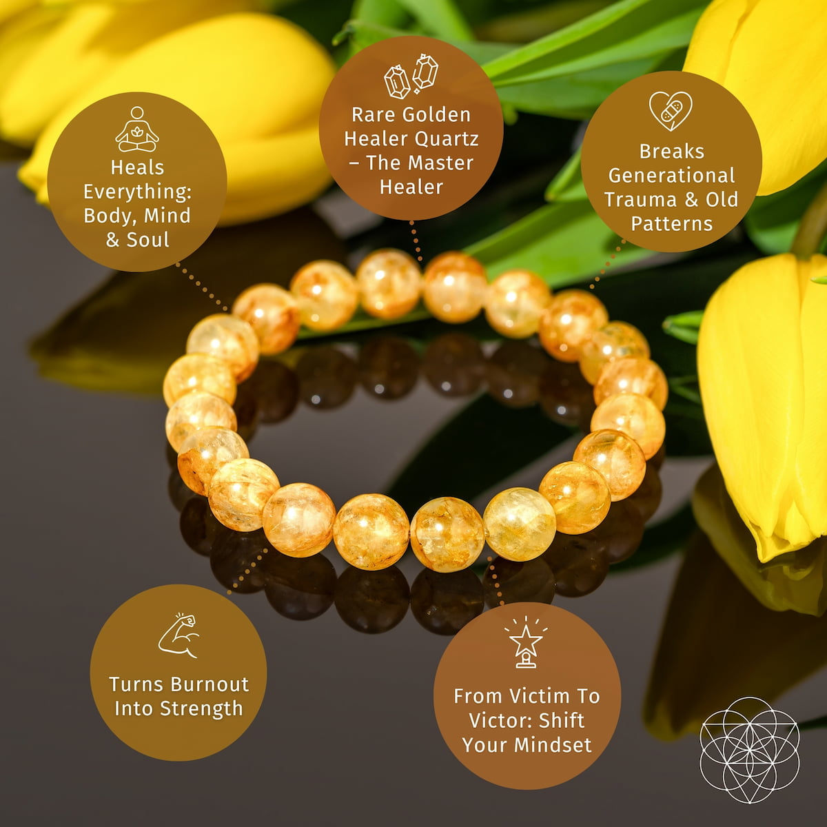 The Master Reset – Golden Healer Quartz Bracelet by Conscious Items