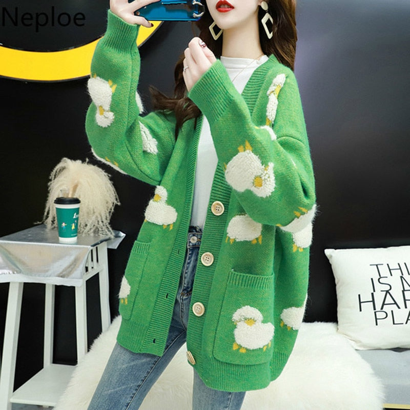 Casual Sheep Cardigan Sweater by Kore Kawaii