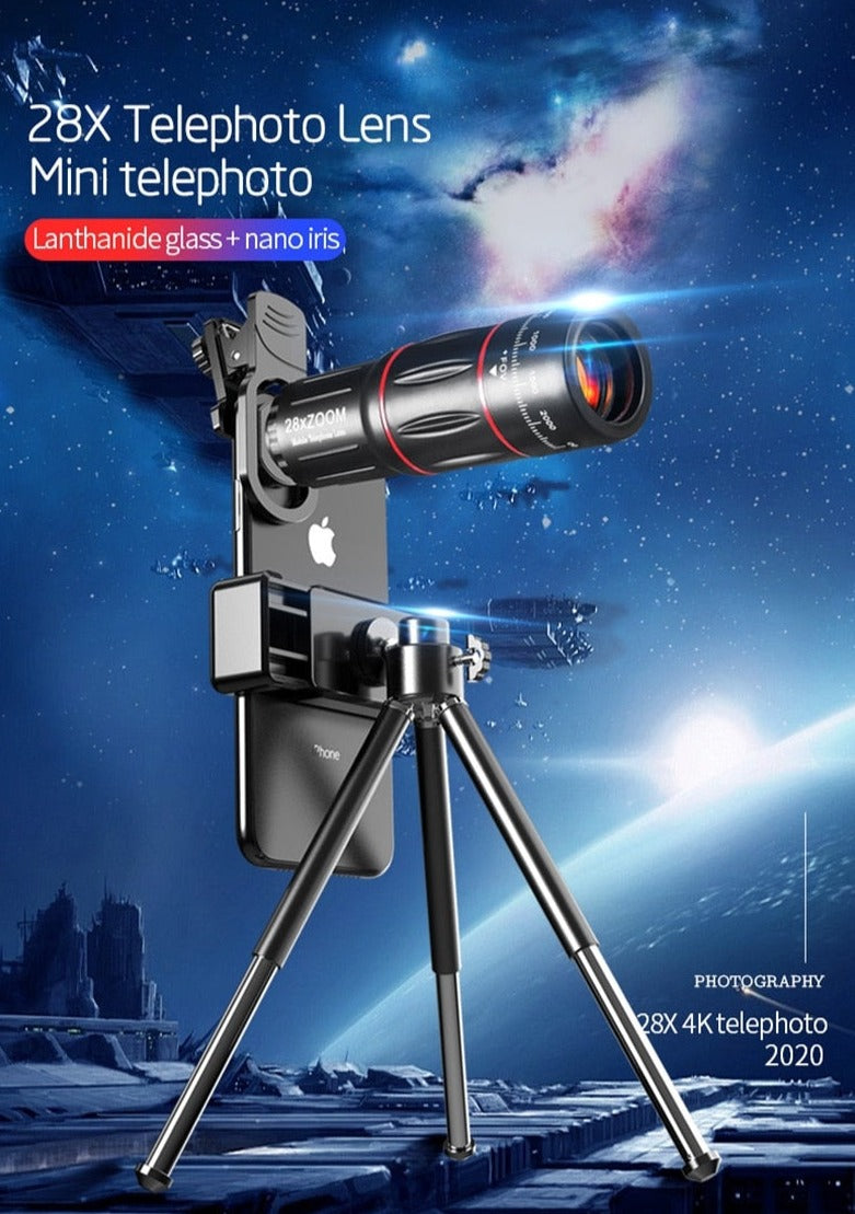 Dragon Bluetooth Ultra HD 28X Zoom Telescope Lens Tripod Kit by Yellow Pandora