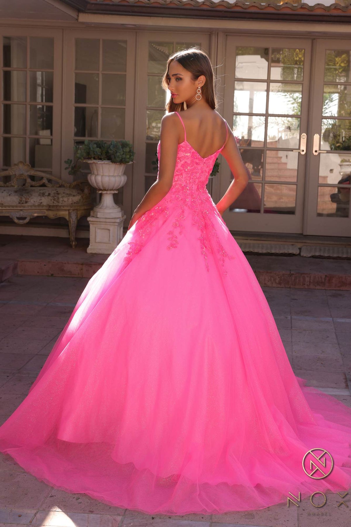 Nox Anabel H1464 Square Neck Poofy A-Line Quinceanera Gown by DiscountDressShop