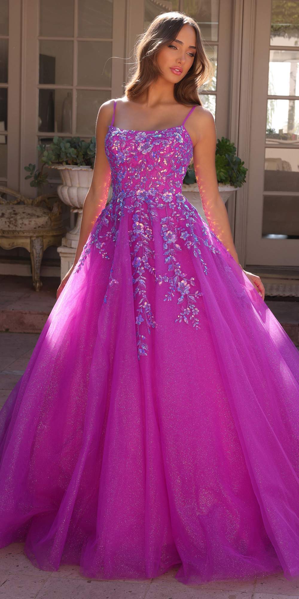 Nox Anabel H1464 Square Neck Poofy A-Line Quinceanera Gown by DiscountDressShop