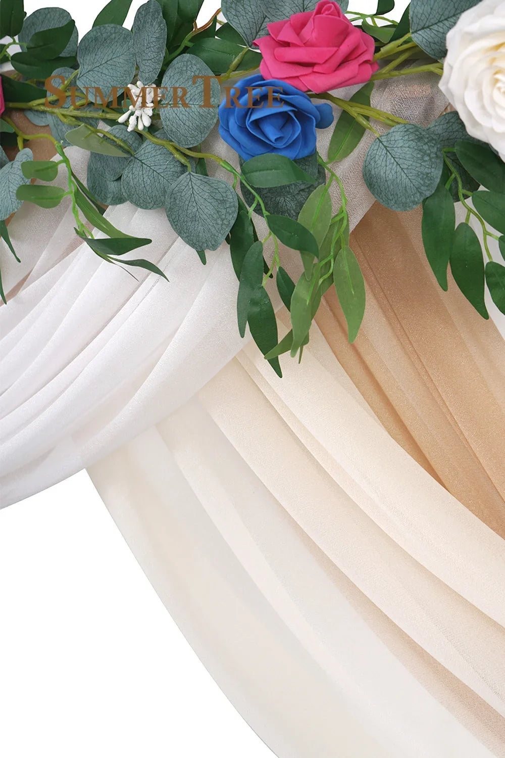 10 Meters Wedding Arch Drape Fabric Sheer Chiffon Tulle Curtain by FLIPSTYLEZLLC