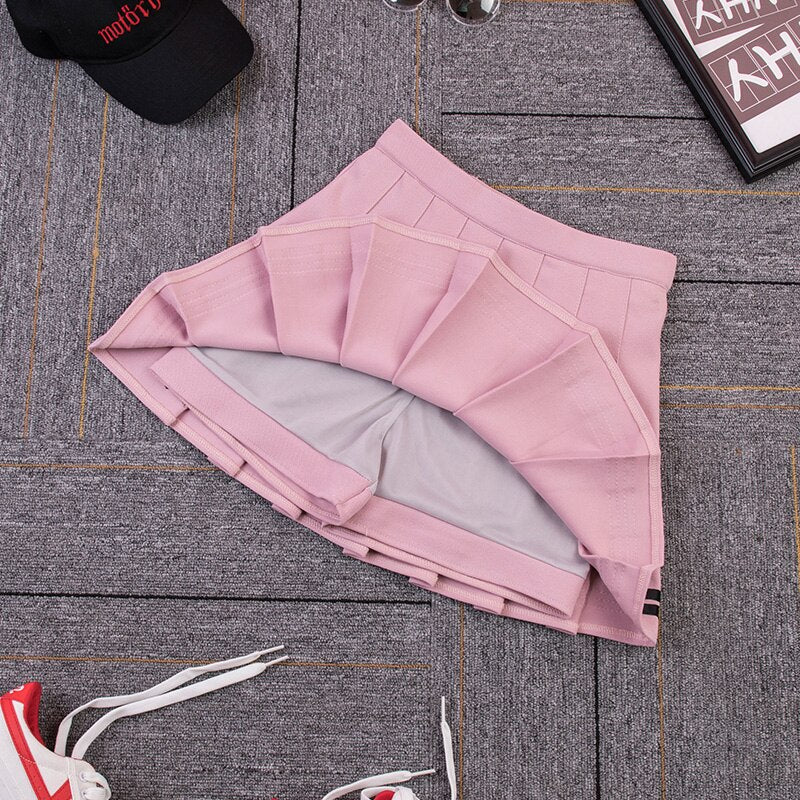 High Waist Pleated Skirt by Kore Kawaii
