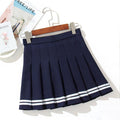 High Waist Pleated Skirt by Kore Kawaii