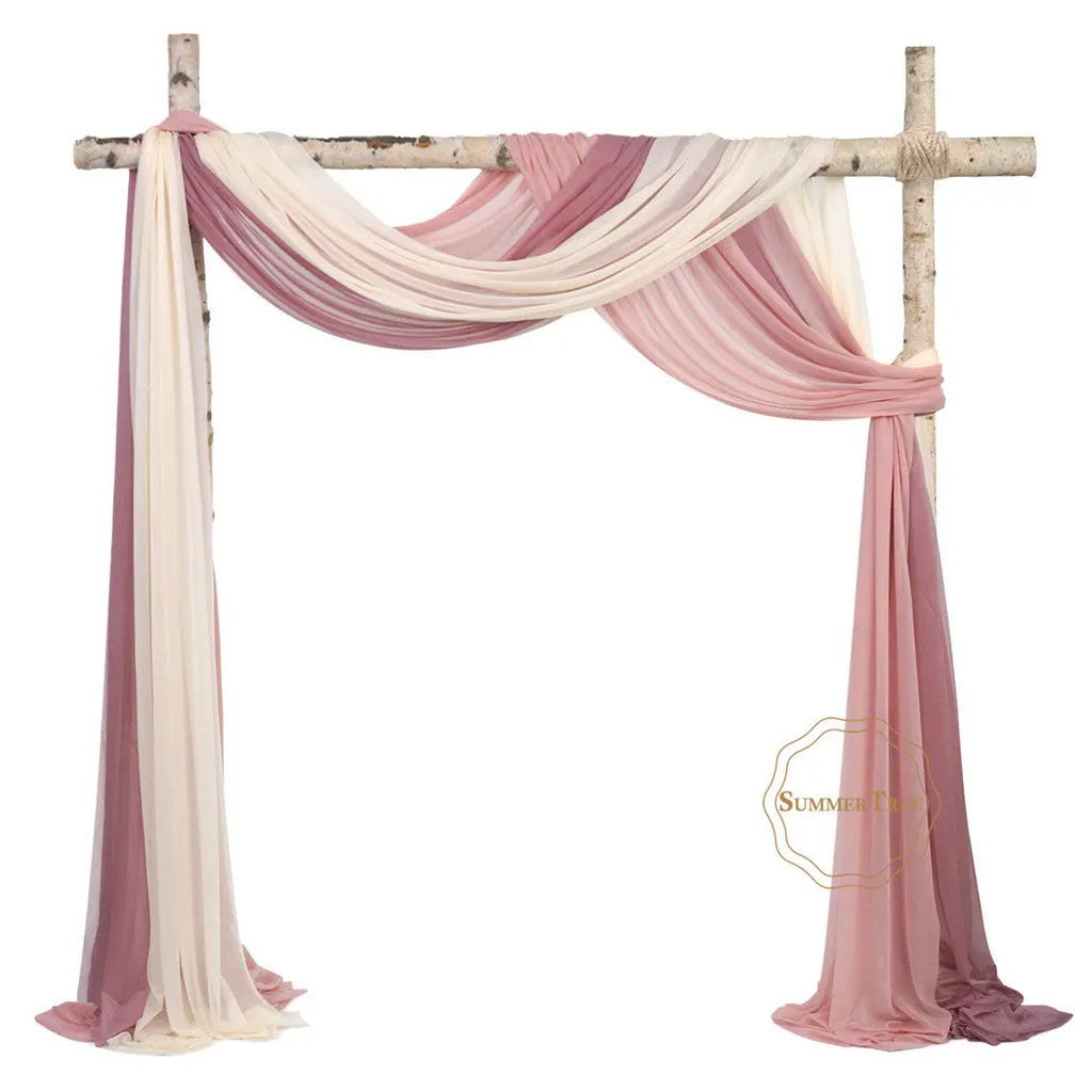 10 Meters Wedding Arch Drape Fabric Sheer Chiffon Tulle Curtain by FLIPSTYLEZLLC