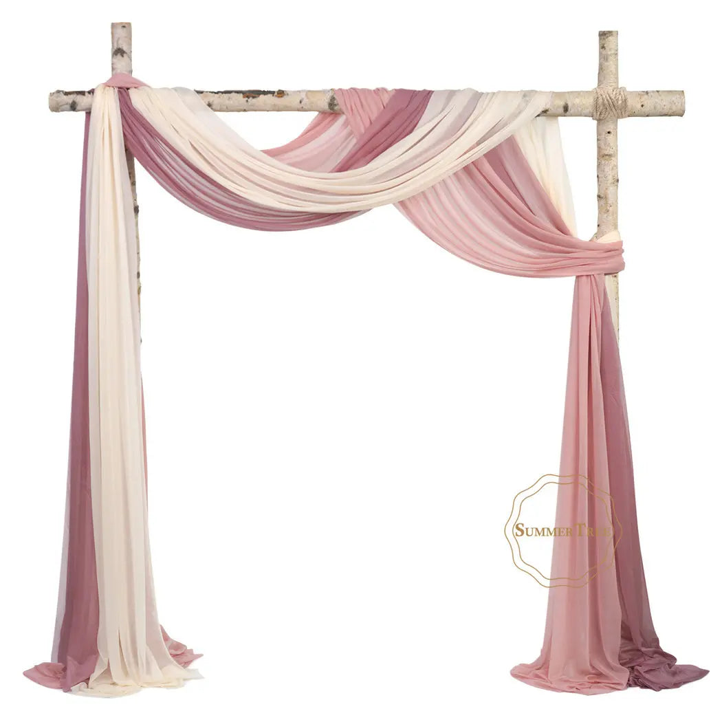 10 Meters Wedding Arch Drape Fabric Sheer Chiffon Tulle Curtain by FLIPSTYLEZLLC