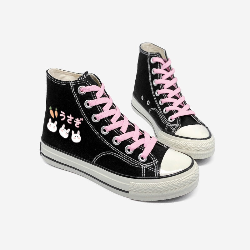 Black Usagi High Tops by Kore Kawaii