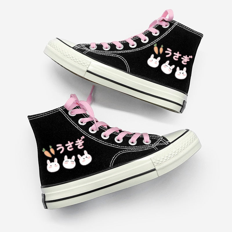 Black Usagi High Tops by Kore Kawaii