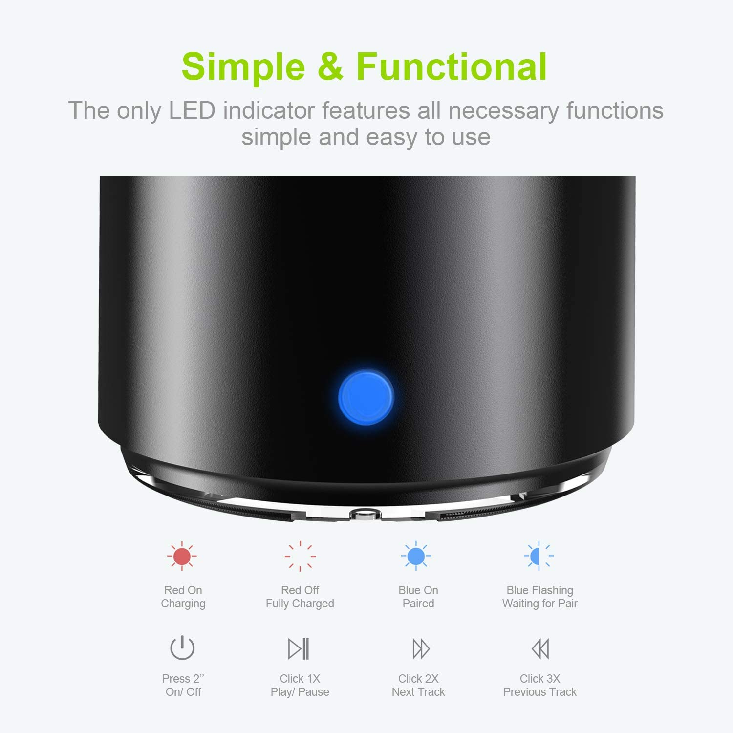 Dragon ZS1 Waterproof Mini Bluetooth Speaker by Yellow Pandora