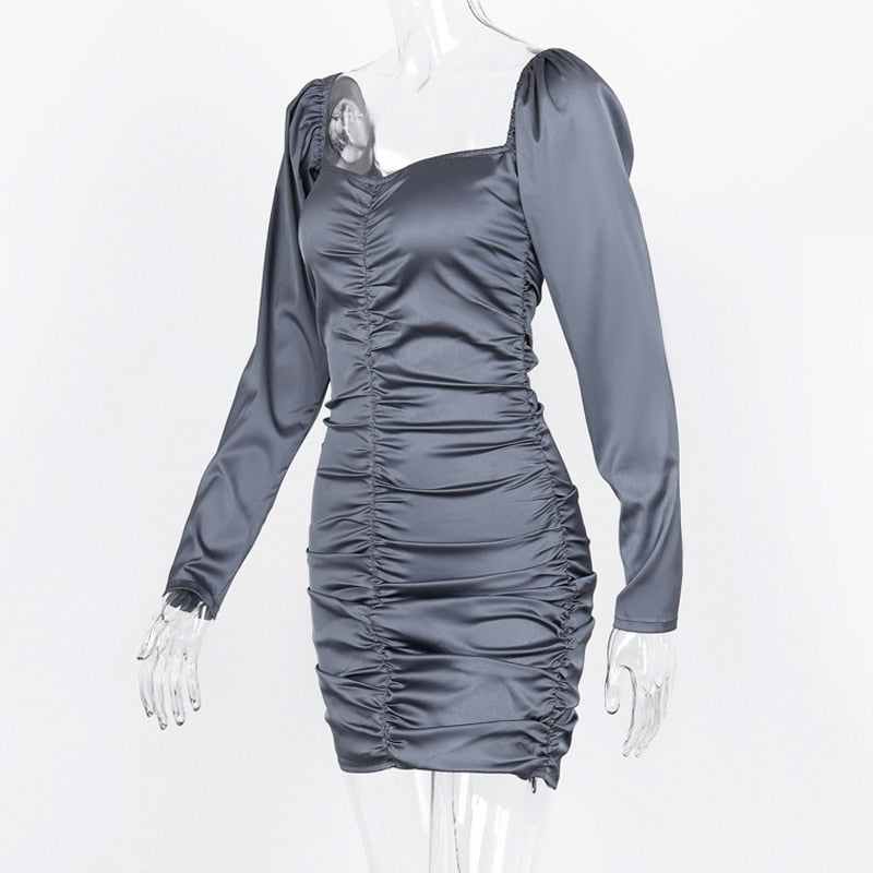 Off Shoulder Long Sleeve Elegant Lady Mini Dress Bodycon Birthday Sexy Clothes by nowadaysfashion