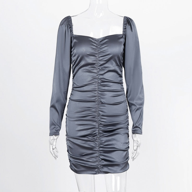 Off Shoulder Long Sleeve Elegant Lady Mini Dress Bodycon Birthday Sexy Clothes by nowadaysfashion