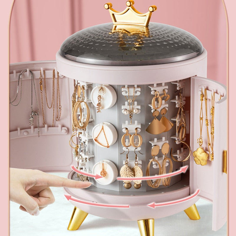 Crown Rotating Jewelry Organizer by Kore Kawaii