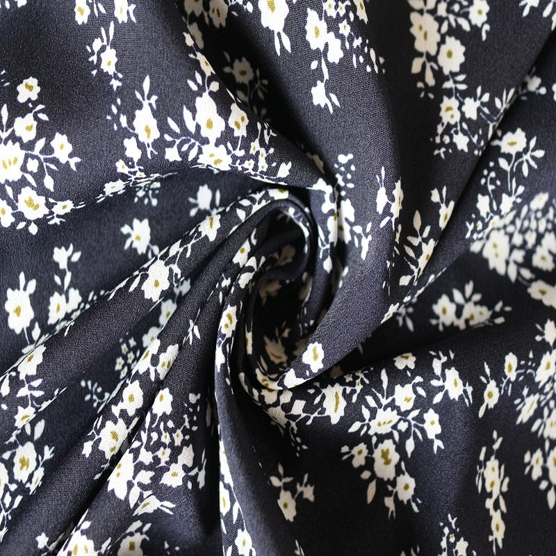 Women Chiffon Long Dress Floral Print Lantern Sleeve A-line Maxi Vestidos Vintage V Neck Dresses by nowadaysfashion
