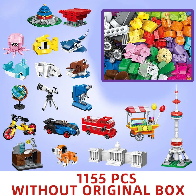 1000 Pcs Parts 500 Pieces Creative Designer DIY Toys Boy Girl Friend Model Building Blocks MOC Classical Bricks Christmas Gift by FLIPSTYLEZLLC