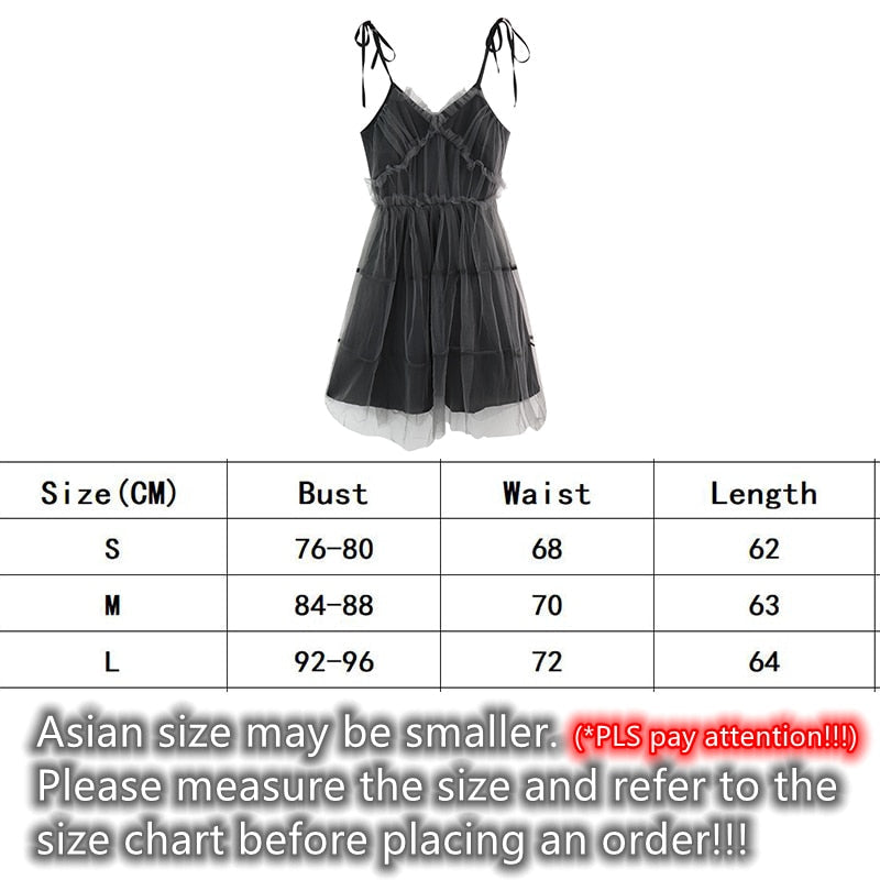 Dark Gothic Harajuku Dress Women Vintage Mesh Patchwork Lace Up High Waist Dress by nowadaysfashion