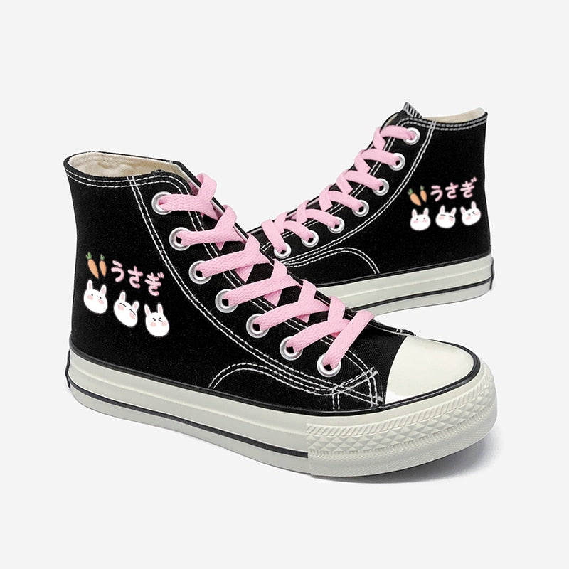 Black Usagi High Tops by Kore Kawaii
