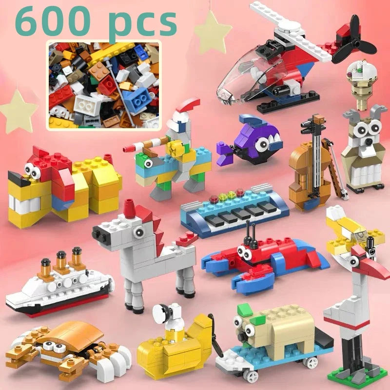1000 Pcs Parts 500 Pieces Creative Designer DIY Toys Boy Girl Friend Model Building Blocks MOC Classical Bricks Christmas Gift by FLIPSTYLEZLLC