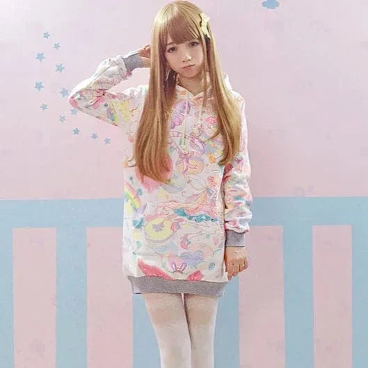 Harajuku Pastel Sweets Hoodie by Kore Kawaii