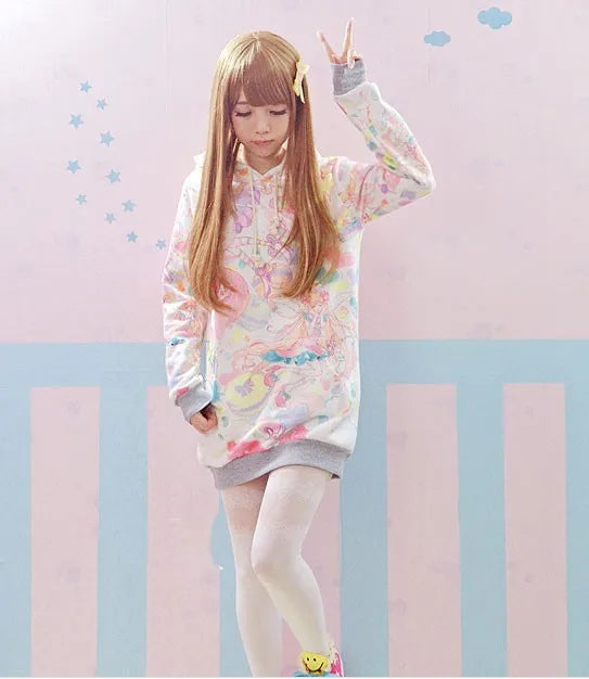 Harajuku Pastel Sweets Hoodie by Kore Kawaii