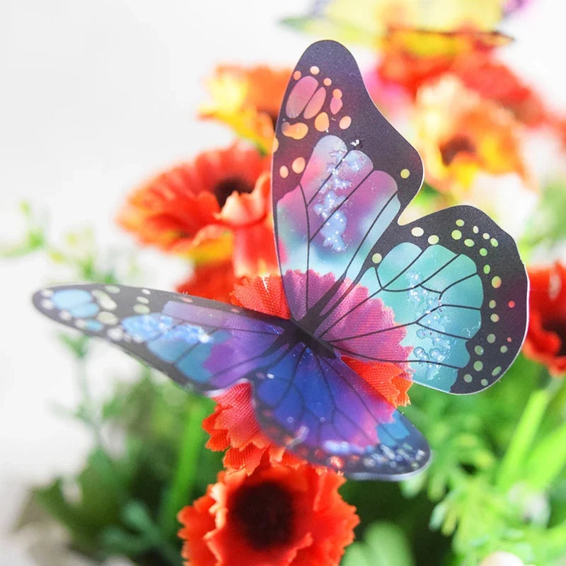 18Pcs/Set Crystal Butterfly Wall Sticker Garden Beautiful 3D Butterflies Room Home Decor Stickers Wedding Decoration Art Decals by FLIPSTYLEZLLC