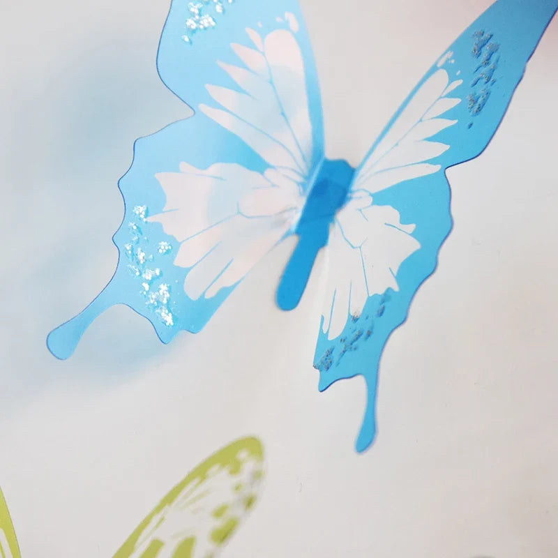 18Pcs/Set Crystal Butterfly Wall Sticker Garden Beautiful 3D Butterflies Room Home Decor Stickers Wedding Decoration Art Decals by FLIPSTYLEZLLC
