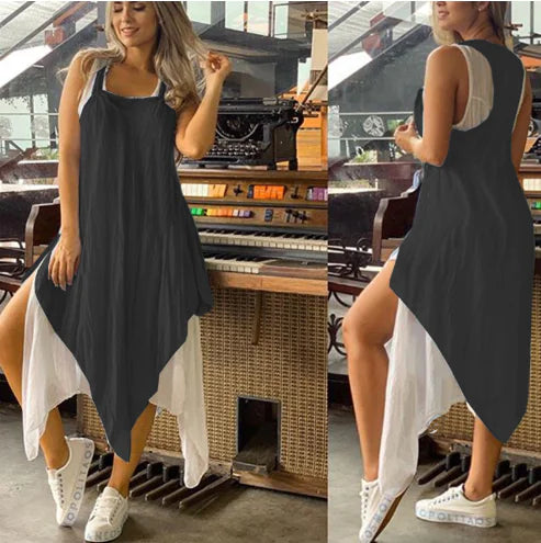 Women's Irregular Two-Piece Dress by Trendy Attic Store01