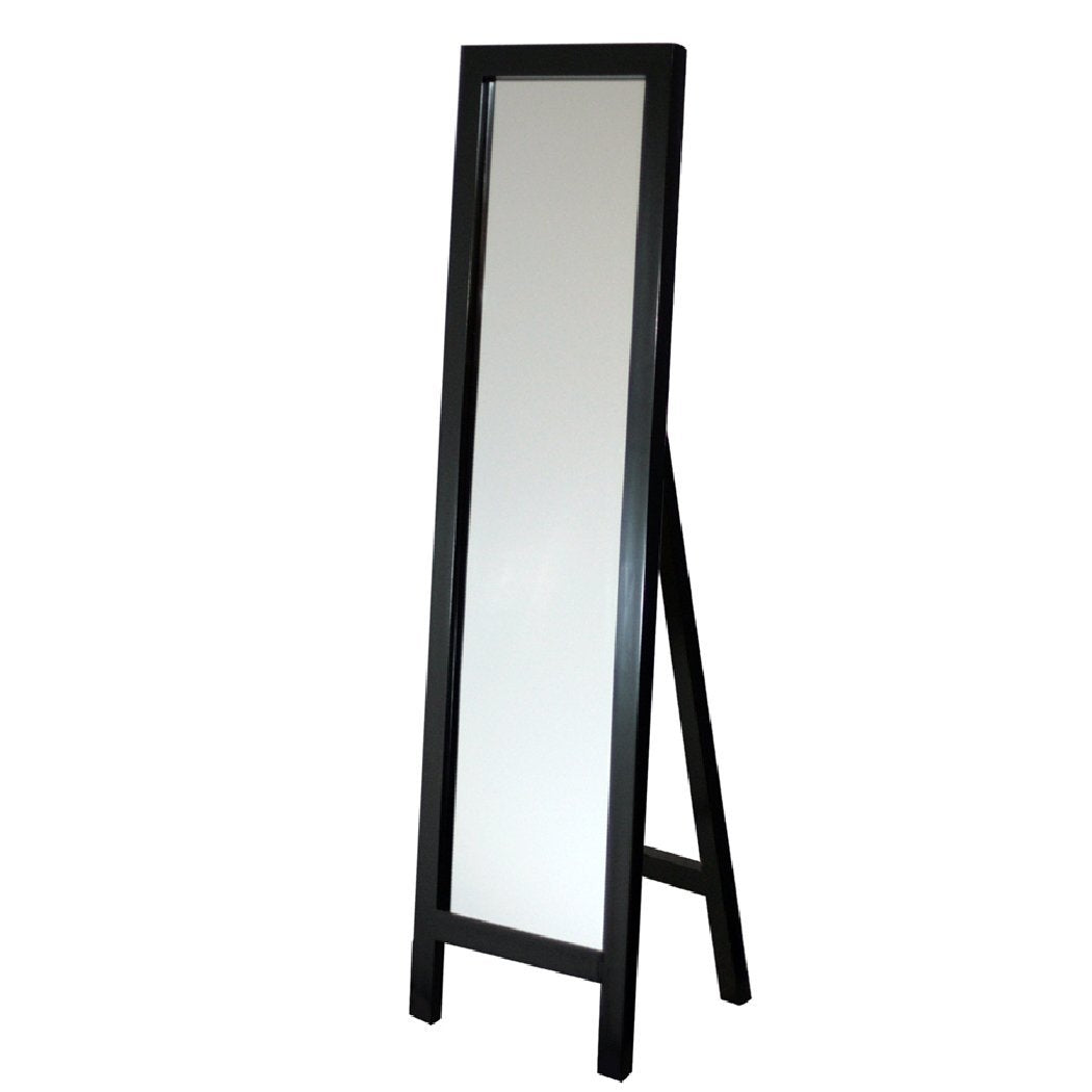 Contemporary Free-standing Floor Mirror in Espresso Wood Finish by HomePacific