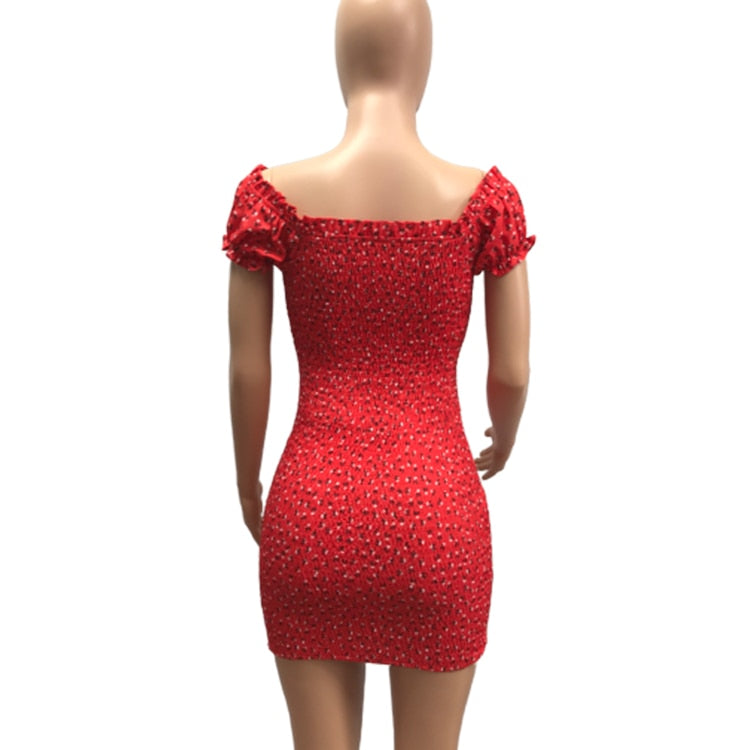 Women Floral Wrap Dress Off Shoulder Tie Up Front Ruffle Mini Dress Summer Office Lady Slash Neck Printed Pencil Dress by nowadaysfashion
