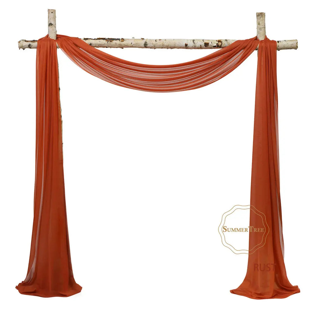10 Meters Wedding Arch Drape Fabric Sheer Chiffon Tulle Curtain by FLIPSTYLEZLLC